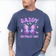 Dad Of The Birthday Girl Tie Dye Butterfly Birthday Family Men's Comfort Colors T-Shirt Blue Jean