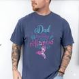 Dad Of The Birthday Mermaid Birthday Party Mermaid Dad Men's Comfort Colors T-Shirt Blue Jean