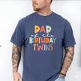 Dad Of The Birthday Twins Kids Great Daddy Of Twins Bday Men's Comfort Colors T-Shirt Blue Jean