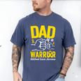 Dad Of A Childhood Cancer Warrior Childhood Cancer Awareness Men's Comfort Colors T-Shirt Blue Jean
