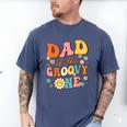 Dad Of The Groovy One 1st Birthday Pregnancy Announcement Men's Comfort Colors T-Shirt Blue Jean