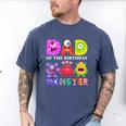 Dad Little Monster Kids 1st Birthday Party Family Monster Small Men's Comfort Colors T-Shirt Blue Jean