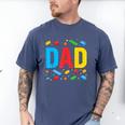 Dad Master Builder Building Bricks Blocks Family Fathers Day Men's Comfort Colors T-Shirt Blue Jean