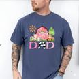 Dad Pink Farm Animal Birthday Kids Matching Family Men's Comfort Colors T-Shirt Blue Jean