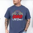 Dad Pit Crew Birthday Party Race Car Lover Racing Family Men's Comfort Colors T-Shirt Blue Jean
