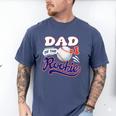 Dad Rookie Of Year 1st Birthday Baseball Theme Matching Men's Comfort Colors T-Shirt Blue Jean