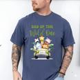 Dad Of The Wild One 1st Birthday Safari Family Matching Men's Comfort Colors T-Shirt Blue Jean