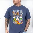 Dad Of The Wild Two Zoo 2nd Birthday Safari Jungle Animal Men's Comfort Colors T-Shirt Blue Jean
