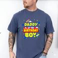 Daddy Of The Birthday Astronaut Boy Outer Space Theme Party Men's Comfort Colors T-Shirt Blue Jean