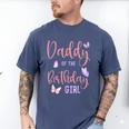 Daddy Of The Birthday Girl Butterfly Party Matching Family Men's Comfort Colors T-Shirt Blue Jean