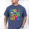 Daddy Of The Birthday Girl Retro 80's Party Men's Comfort Colors T-Shirt Blue Jean