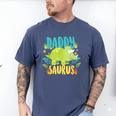 Daddy Dad Saurus Rex Dinosaur Dino For Father Men's Comfort Colors T-Shirt Blue Jean