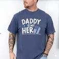 Daddy Is My Hero Kids Police Thin Blue Line Law Enforcement Small Men's Comfort Colors T-Shirt Blue Jean