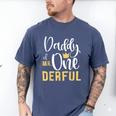 Daddy Of Mr Onederful 1st Birthday First One-Derful Matching Men's Comfort Colors T-Shirt Blue Jean