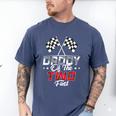 Daddy Of The Two Fast Second Birthday Racing Car Family Men's Comfort Colors T-Shirt Blue Jean