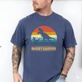 Daddysaurus Dad T Rex Dinosaur Men Men's Comfort Colors T-Shirt Blue Jean