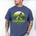Daddysaurus Rex 2 Kids Sunset Tshirt For Fathers Day Men's Comfort Colors T-Shirt Blue Jean