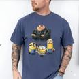 Despicable Me Minions Father's Day 1 Dad Cardboard Sign Men's Comfort Colors T-Shirt Blue Jean