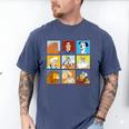 Disney Classic Father's Day Disney Dads Colorful Panels Men's Comfort Colors T-Shirt Blue Jean