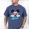 Disney Mickey And Friends Cool Mickey Summer Vibes Dad Logo Men's Comfort Colors T-Shirt Blue Jean