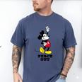 Disney Mickey Mouse Peace Out Totally Retro Graduation Men's Comfort Colors T-Shirt Blue Jean