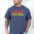 Does Not Play Well I Introvert Men's Comfort Colors T-Shirt Blue Jean