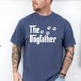 The Dogfather T Shirt Dad Dog Lover Men's Comfort Colors T-Shirt Blue Jean