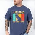 I Like Dogs And Maybe 3 People Introvert Men's Comfort Colors T-Shirt Blue Jean I Like Dogs And Maybe 3 People Introvert Men's Comfort Colors T-Shirt Blue Jean