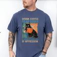 Drink Coffee Read Books Dismantle Systems Of Oppression Cat Men's Comfort Colors T-Shirt Blue Jean