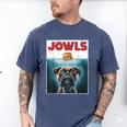 Drooling Boxer Jowls Fawn Dog Mom Dog Dad Burger Men's Comfort Colors T-Shirt Blue Jean