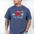 Earned It RN Nurse Graduation RN & LPN Nursing Men's Comfort Colors T-Shirt Blue Jean