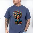 Education Is Freedom History Month Teacher Books Afro For Men Women Men's Comfort Colors T-Shirt Blue Jean