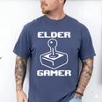 Elder Gamer Retro Video Game Nostalgia Old Gamer Premium Tri-Blend Men's Comfort Colors T-Shirt Blue Jean