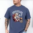 English Bulldog Dog Reading Book 67 Six Seven Meme Men's Comfort Colors T-Shirt Blue Jean