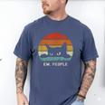 Ew People Retro Cat Cat Lover Introvert Men's Comfort Colors T-Shirt Blue Jean Ew People Retro Cat Cat Lover Introvert Men's Comfort Colors T-Shirt Blue Jean