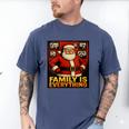 Family Christmas Retro Santa Holiday Nostalgia Vibes Men's Comfort Colors T-Shirt Blue Jean
