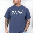 Father Of 4 Kids Dad Squared Dad To The Fourth Power Men's Comfort Colors T-Shirt Blue Jean