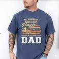 My Favorite Soccer Player Calls Me Dad US Flag Fathers Day Men's Comfort Colors T-Shirt Blue Jean