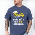 Finally Done With This BS Class Of 2025 College Graduation Premium Tri-Blend Men's Comfort Colors T-Shirt Blue Jean