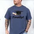 Finally I'm Graduate Graduation Men's Comfort Colors T-Shirt Blue Jean