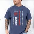 Firefighter Husband Father Fireman For Dad Men's Comfort Colors T-Shirt Blue Jean