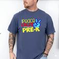 First Day Of School Shirt Peace Out Pre-K Graduation Kids So Men's Comfort Colors T-Shirt Blue Jean