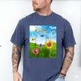 Frutiger Aero Aesthetic Tech Scenery Fishes Sunflower Raglan Baseball Tee Men's Comfort Colors T-Shirt Blue Jean Frutiger Aero Aesthetic Tech Scenery Fishes Sunflower Raglan Baseball Tee Men's Comfort Colors T-Shirt Blue Jean