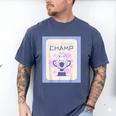 Fun Cute Introvert Cat Character Trophy For Men Women Men's Comfort Colors T-Shirt Blue Jean