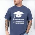 Funny Graduate Joke Mens Womens Graduation Gifts Men's Comfort Colors T-Shirt Blue Jean