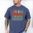 Fur Dad Man Myth Snack Dealer Paw Cat Dog Father's Day Men's Comfort Colors T-Shirt Blue Jean