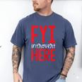 Fyi Introvert Here Raglan Baseball Tee Men's Comfort Colors T-Shirt Blue Jean