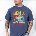 Gen X Lots Of Memories No Evidence Retro Nostalgia Humor Men's Comfort Colors T-Shirt Blue Jean