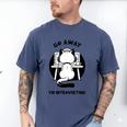 Go Away I'm Introverting Cat With Coffee Men's Comfort Colors T-Shirt Blue Jean Go Away I'm Introverting Cat With Coffee Men's Comfort Colors T-Shirt Blue Jean