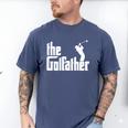The GolfFather Golf Father God Father Dad Golfer Men's Comfort Colors T-Shirt Blue Jean